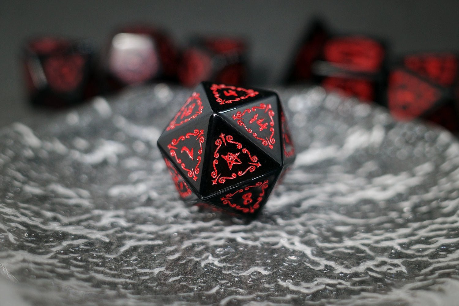 Obsidian Gem Dice COC Dungeons & Dragons Dnd TRPG Warhammer Dice - Masters Dice