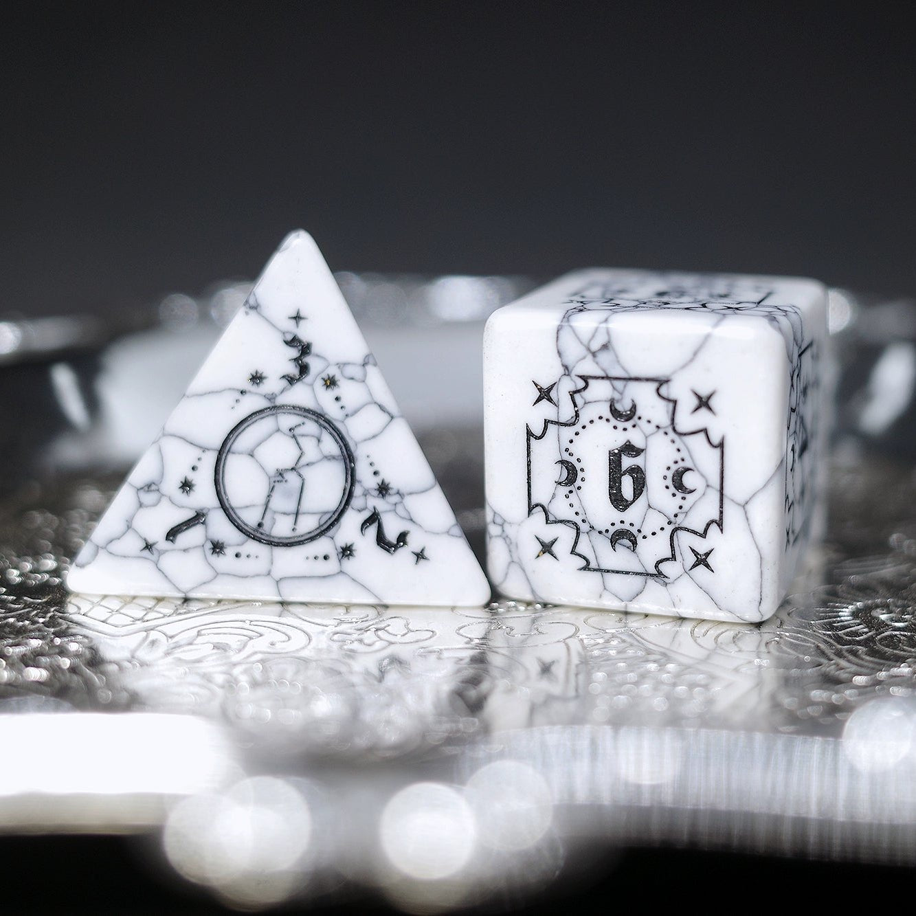 Turquoise Dice Synthetic Gemstone COC Dungeons & Dragons Dnd Warhammer Dice TRPG - Masters Dice