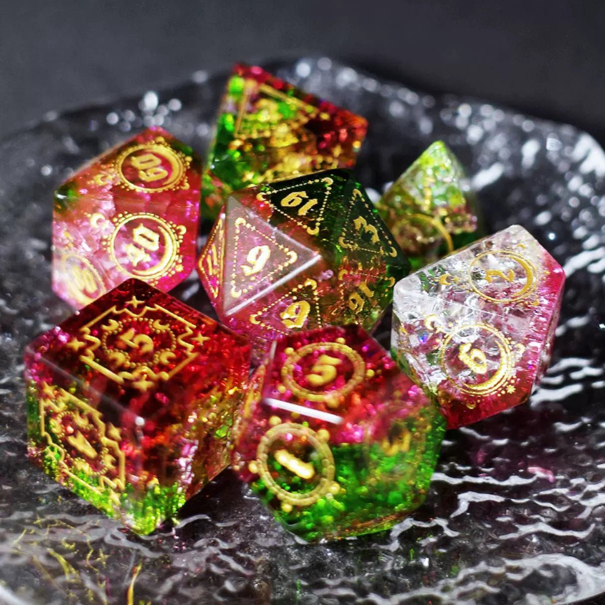 Spring Of Yaling Popping Glass Gem Dice COC Dragons And Dungeons Dnd TRPG - Masters Dice