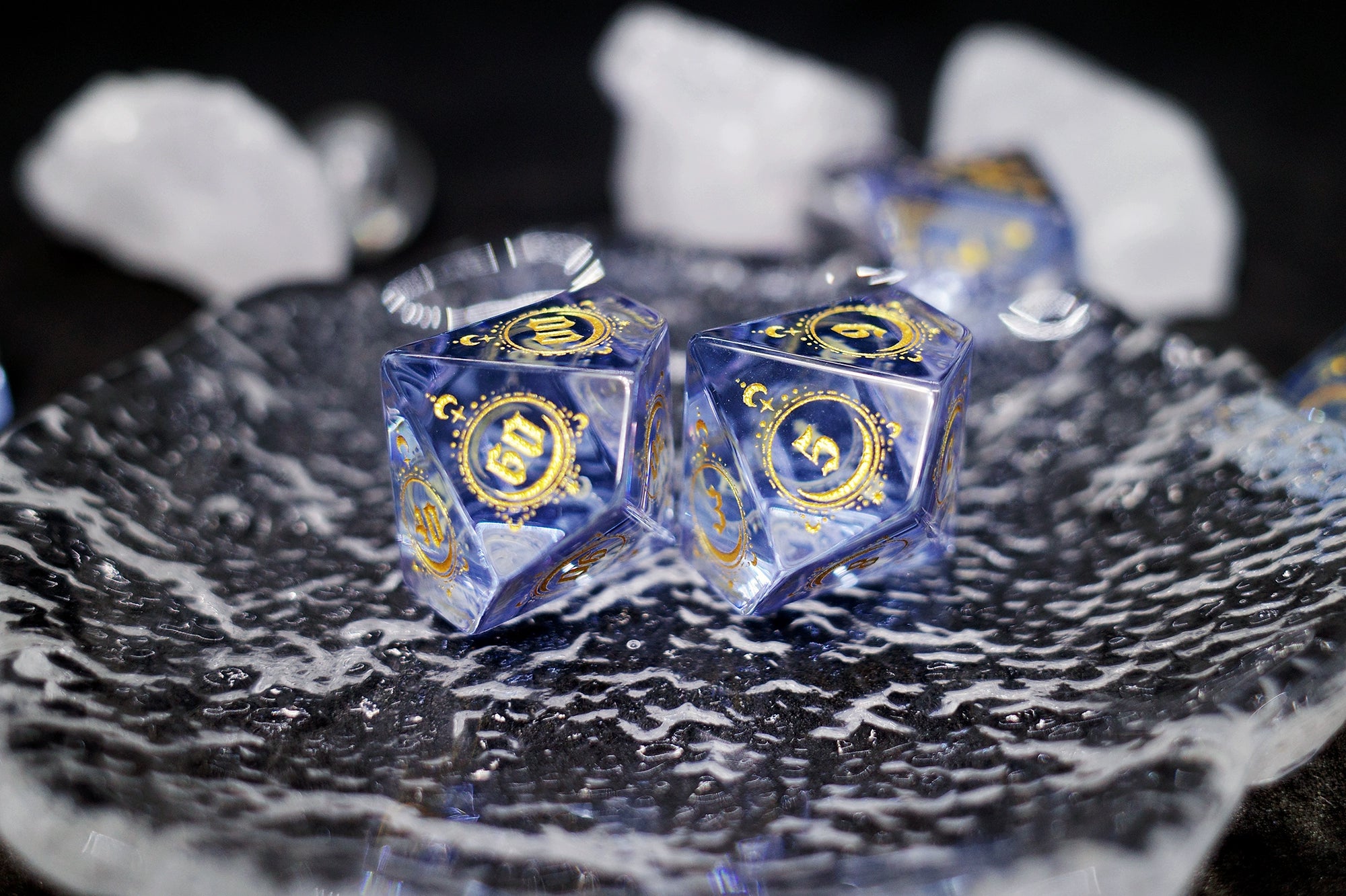 Purple Zircon Gem Dice COC Dragons And Dungeons Dnd TRPG High - End Dice - Masters Dice