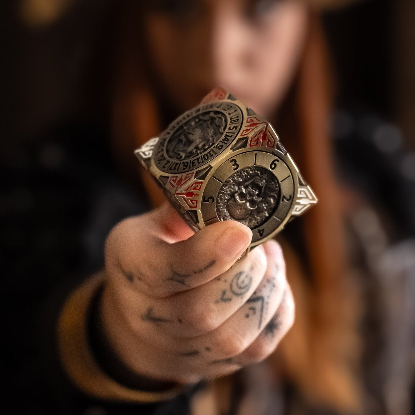 Masters Dice Relic 001 – 7 - in - 1 Monster Cube Spinner DND Dice for Dungeon Masters & True Fans - Masters Dice