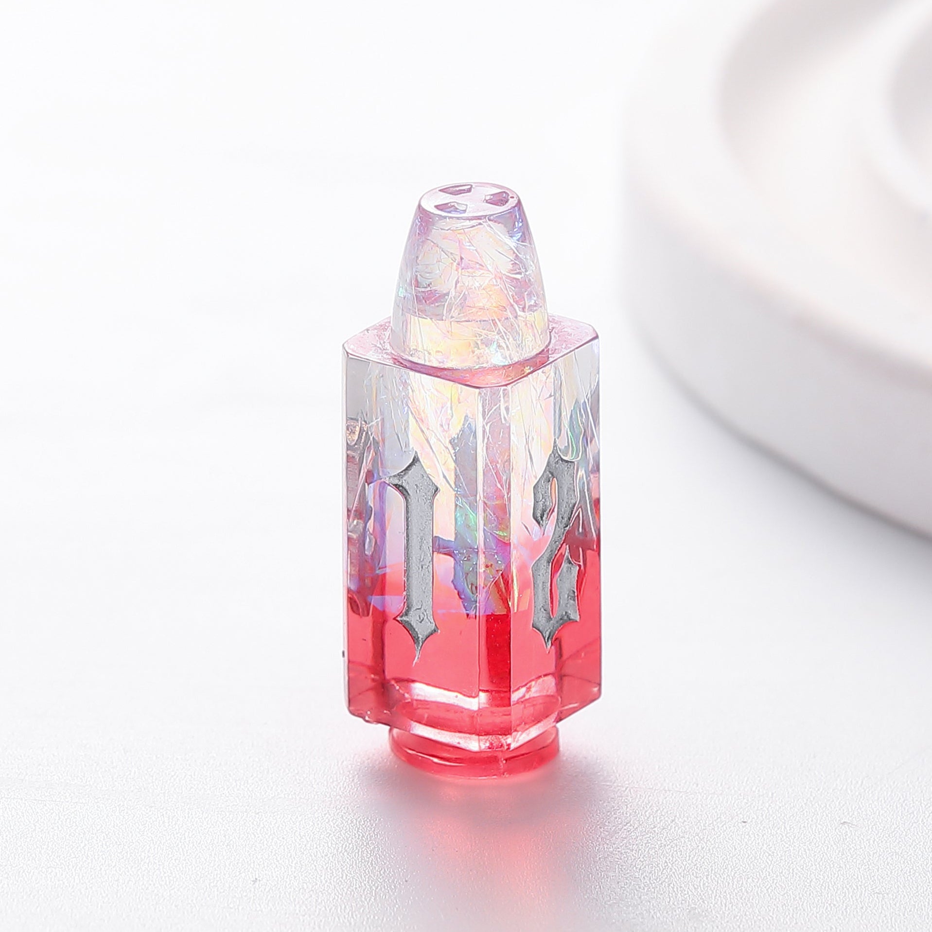 Blazing Crystal Nightmare Crystal Red Bullet Resin Dnd D&D Dice Set - Masters Dice