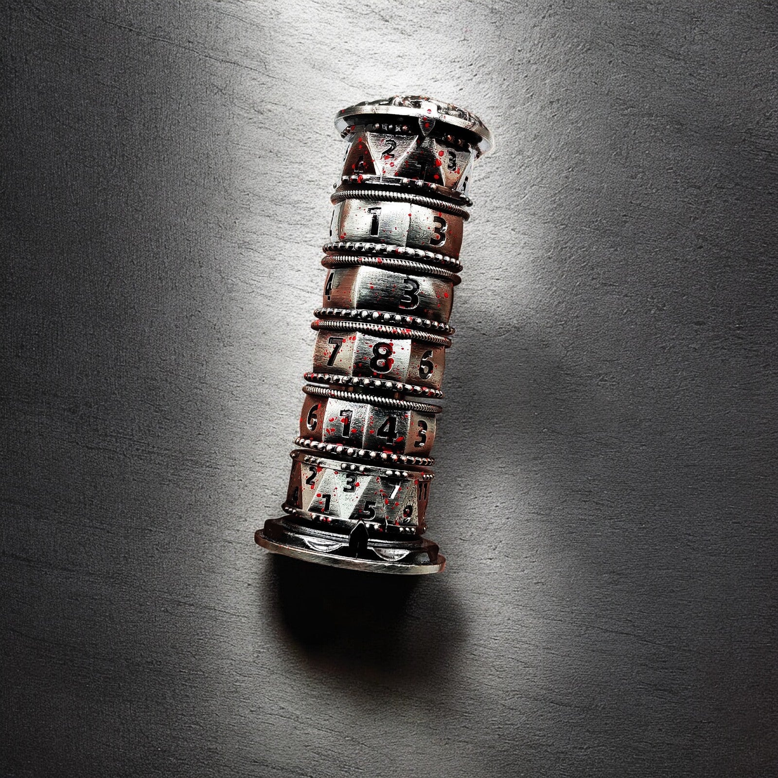 Bloodmarked Cipher Silver Cylinder 7 In 1 - Masters Dice