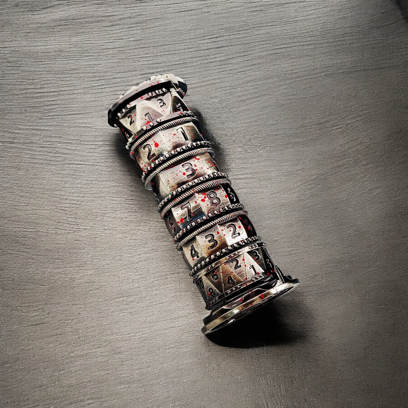 Bloodmarked Cipher Silver Cylinder 7 In 1 - Masters Dice