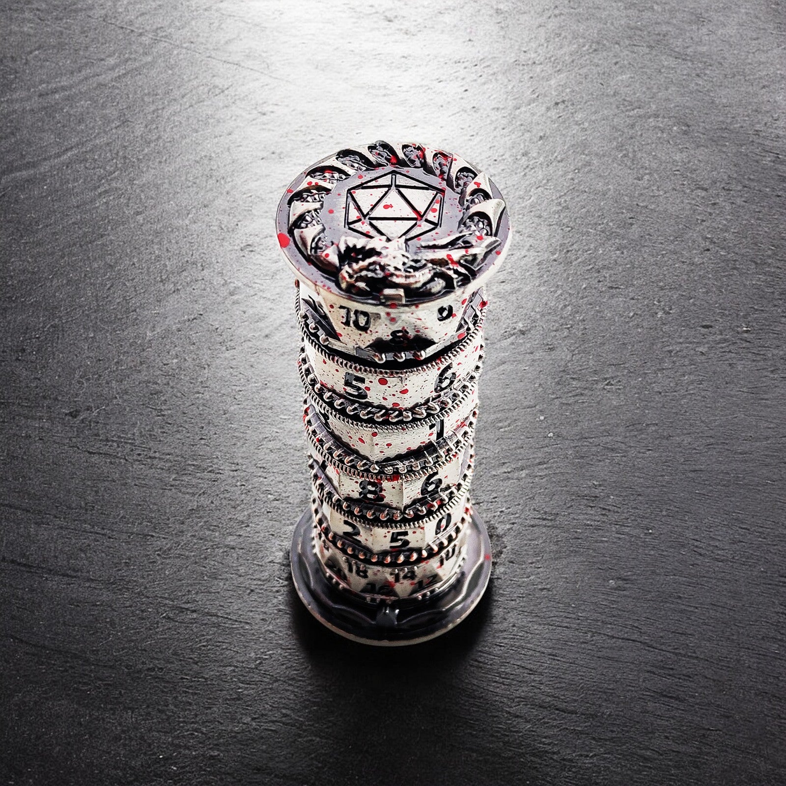 Bloodmarked Cipher Silver Cylinder 7 In 1 - Masters Dice