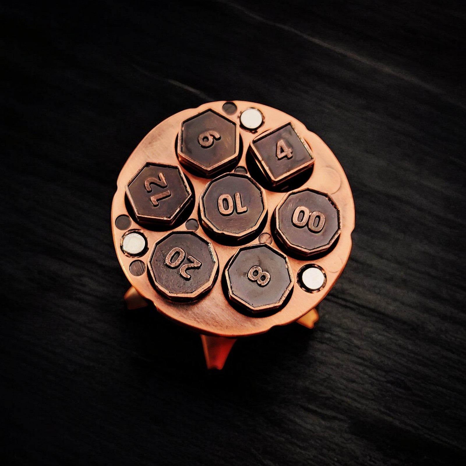 Bronze Revolver Metal Dnd D&d Dice Set - Masters Dice
