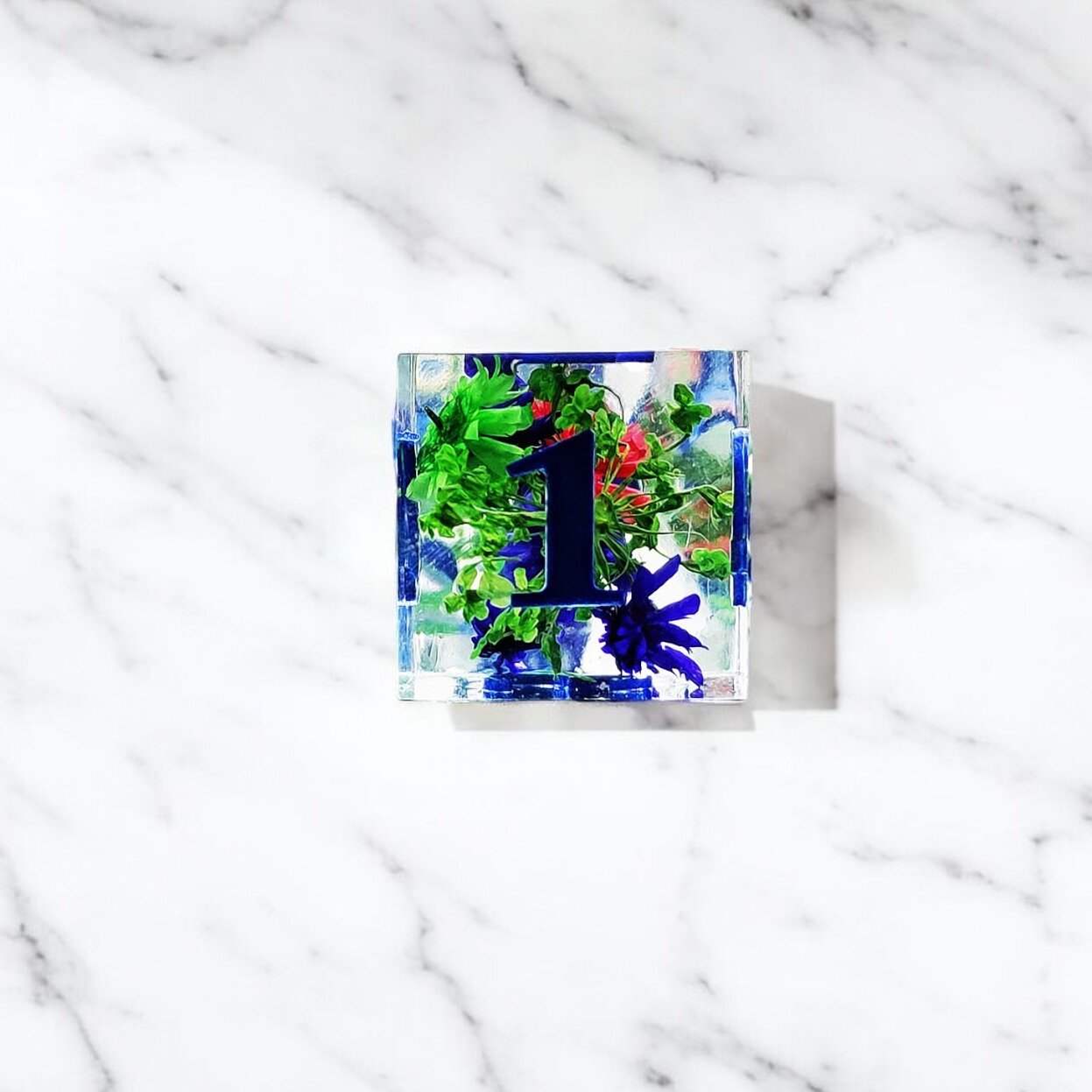 Colorful Verdant Bloom Resin Dnd D&d Dice Set - Masters Dice