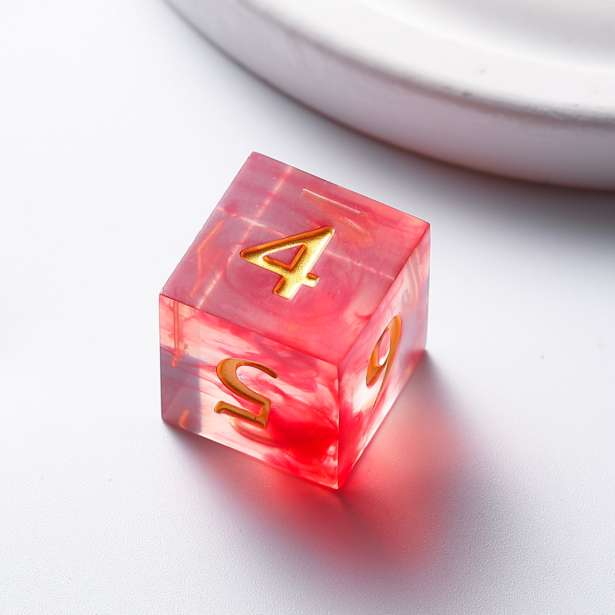 Crimson Blaze Flame Magic Red Liquid Core Resin Dnd D&D Dice Set - Masters Dice