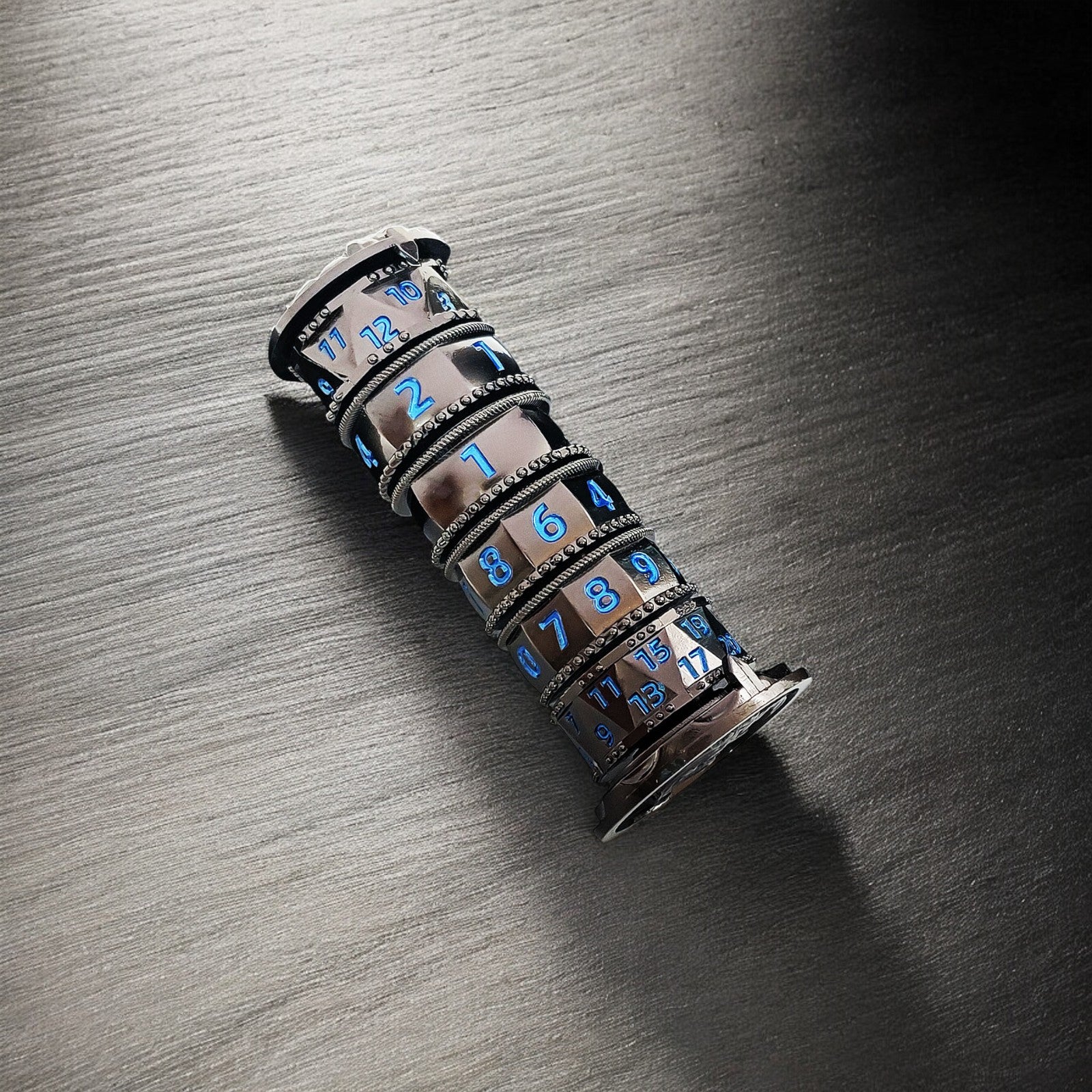 Frost Cipher Black And Blue Cylinder 7 In 1 - Masters Dice