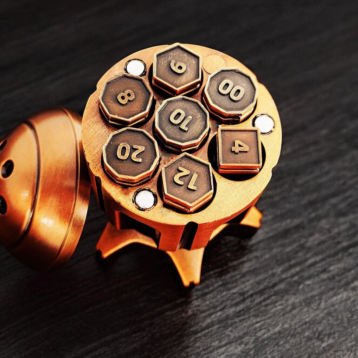 Golden Chamber Metal Dnd D&d Dice Set - Masters Dice