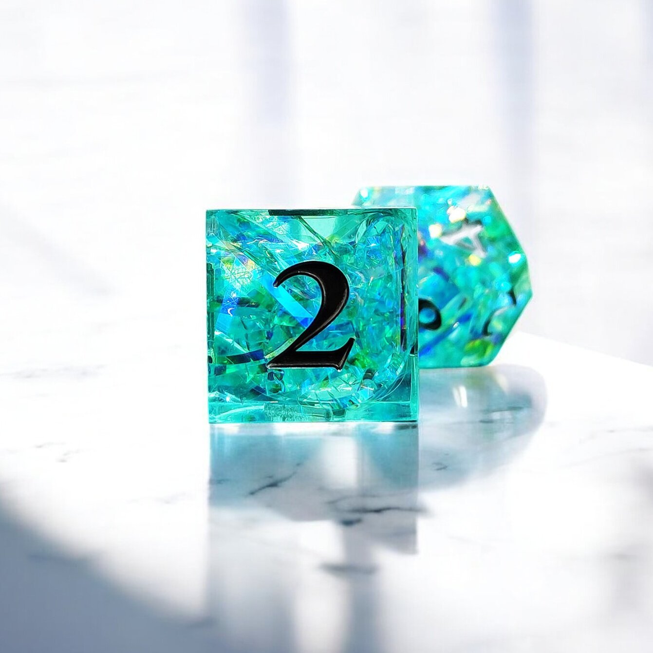 Green Verdant Glow Resin Dnd D&d Dice Set - Masters Dice