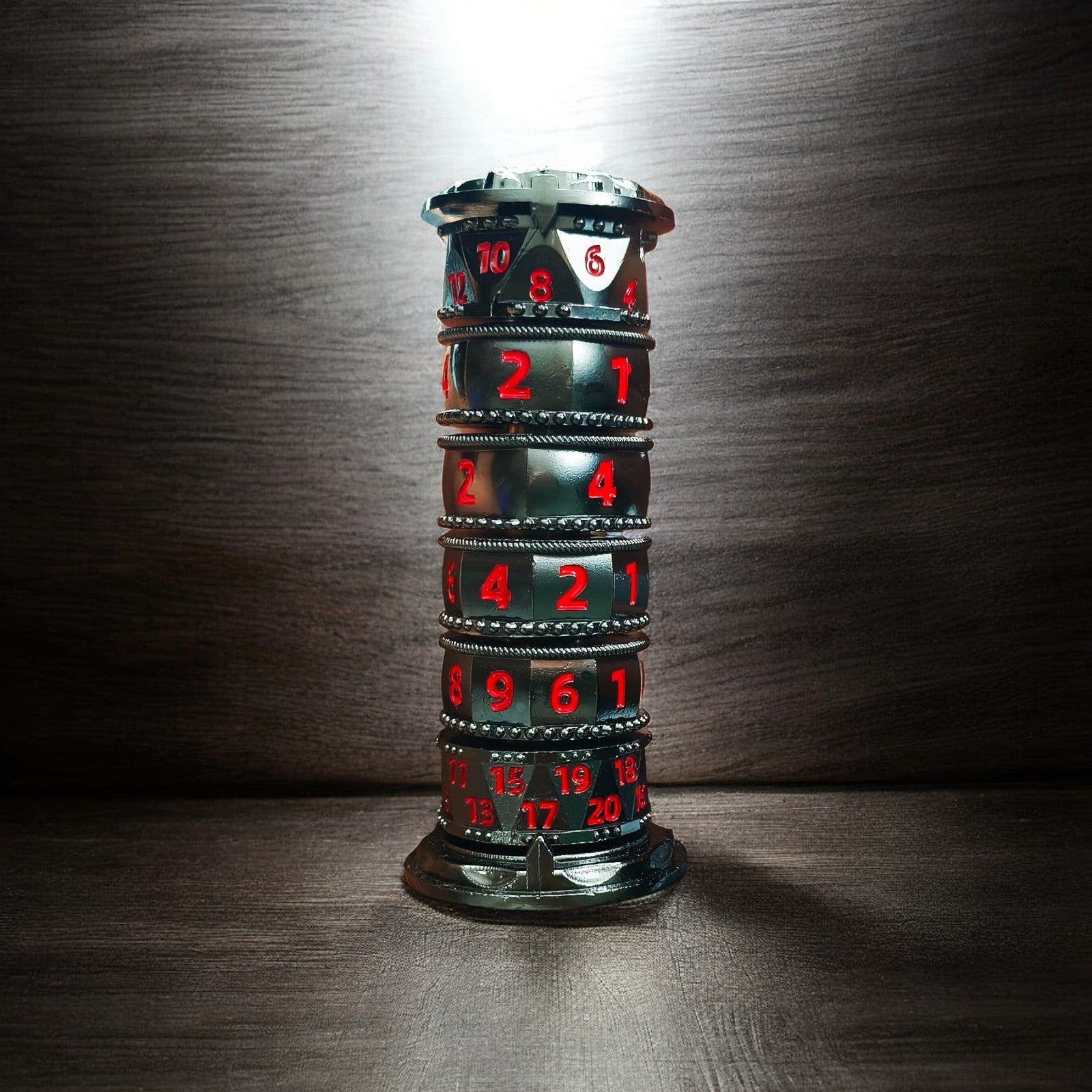 Hellfire Wheel Black And Red Cylinder 7 In 1 - Masters Dice