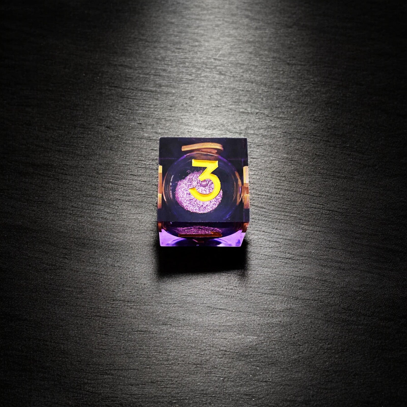 Purple Violet Ember Liquid Core Resin Dnd D&d Dice Set - Masters Dice