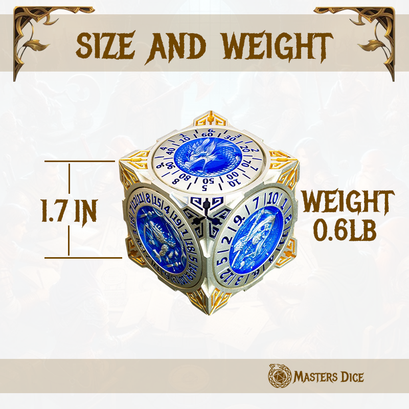 Masters Dice Relic #000 – Class Legacy Spinner | 7 -in-1 Dual-Spinner Metal Dice
