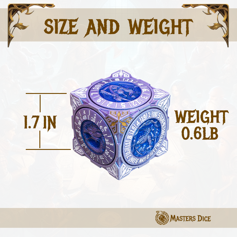 Masters Dice Relic #000 – Class Legacy Spinner | 7 -in-1 Dual-Spinner Metal Dice