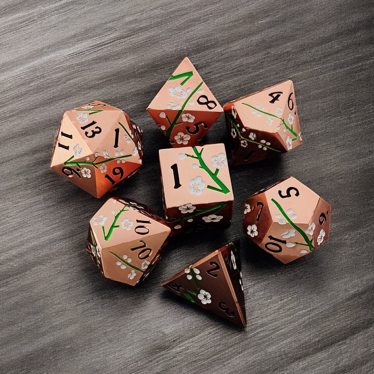 Rosegold Bloom Dnd D&d Dice Set - Masters Dice