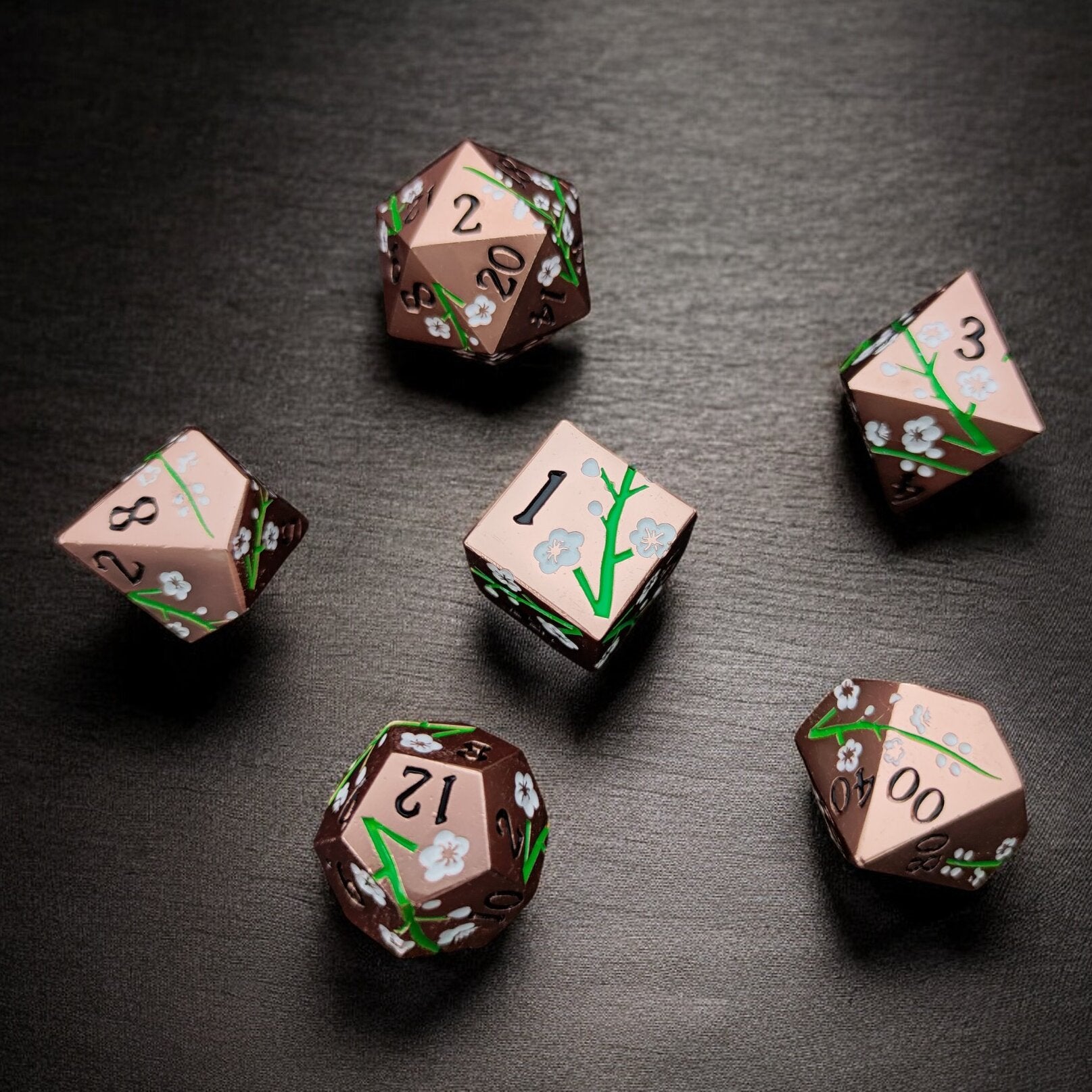 Rosegold Bloom Dnd D&d Dice Set - Masters Dice