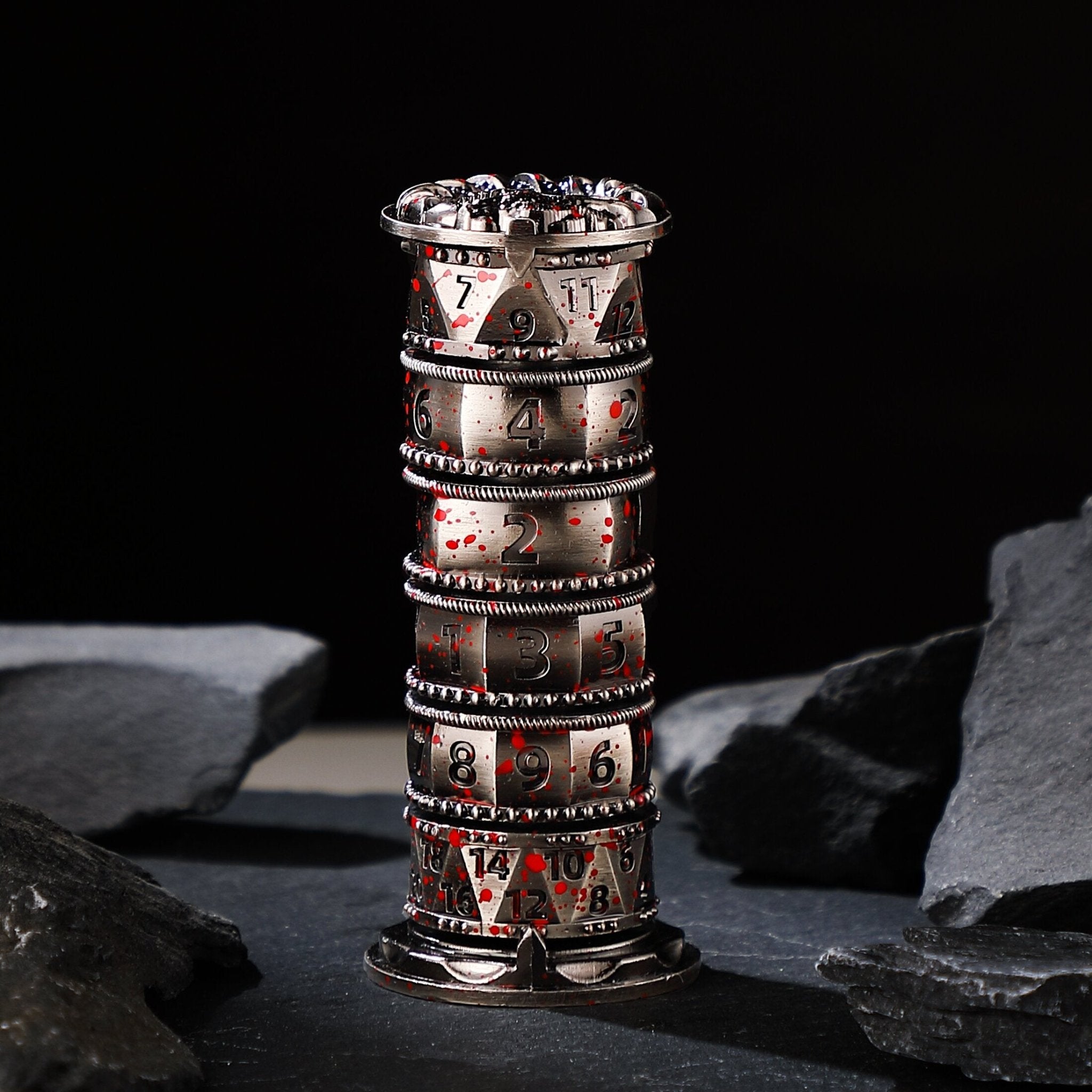 Tower Of Crimson Fate Metal Tower Dice 7 - In - 1 - Masters Dice