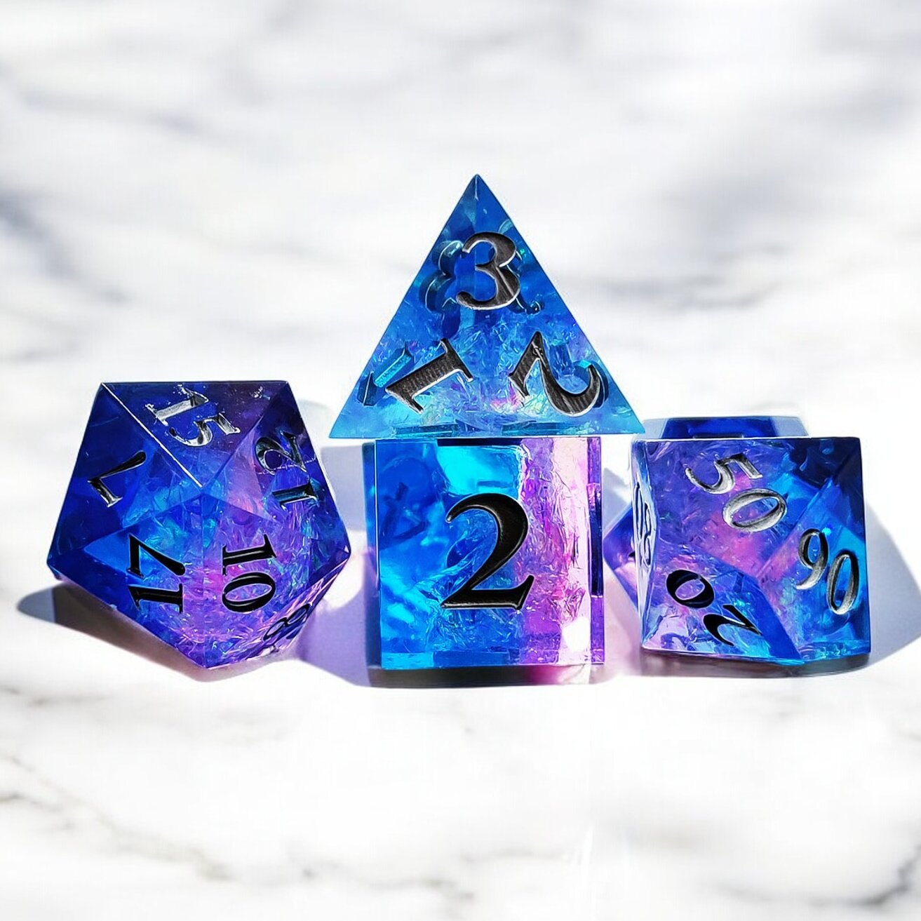 Twilight Amethyst Resin Dnd D&d Dice Set - Masters Dice