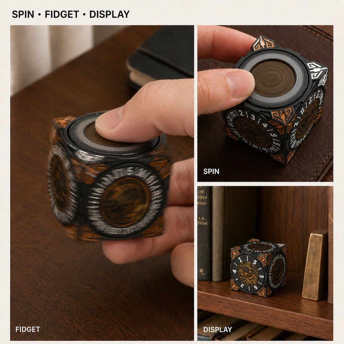 Masters Dice Relic #000 – Class Legacy Spinner | 7-in-1 Dual-Spinner-Metallwürfel