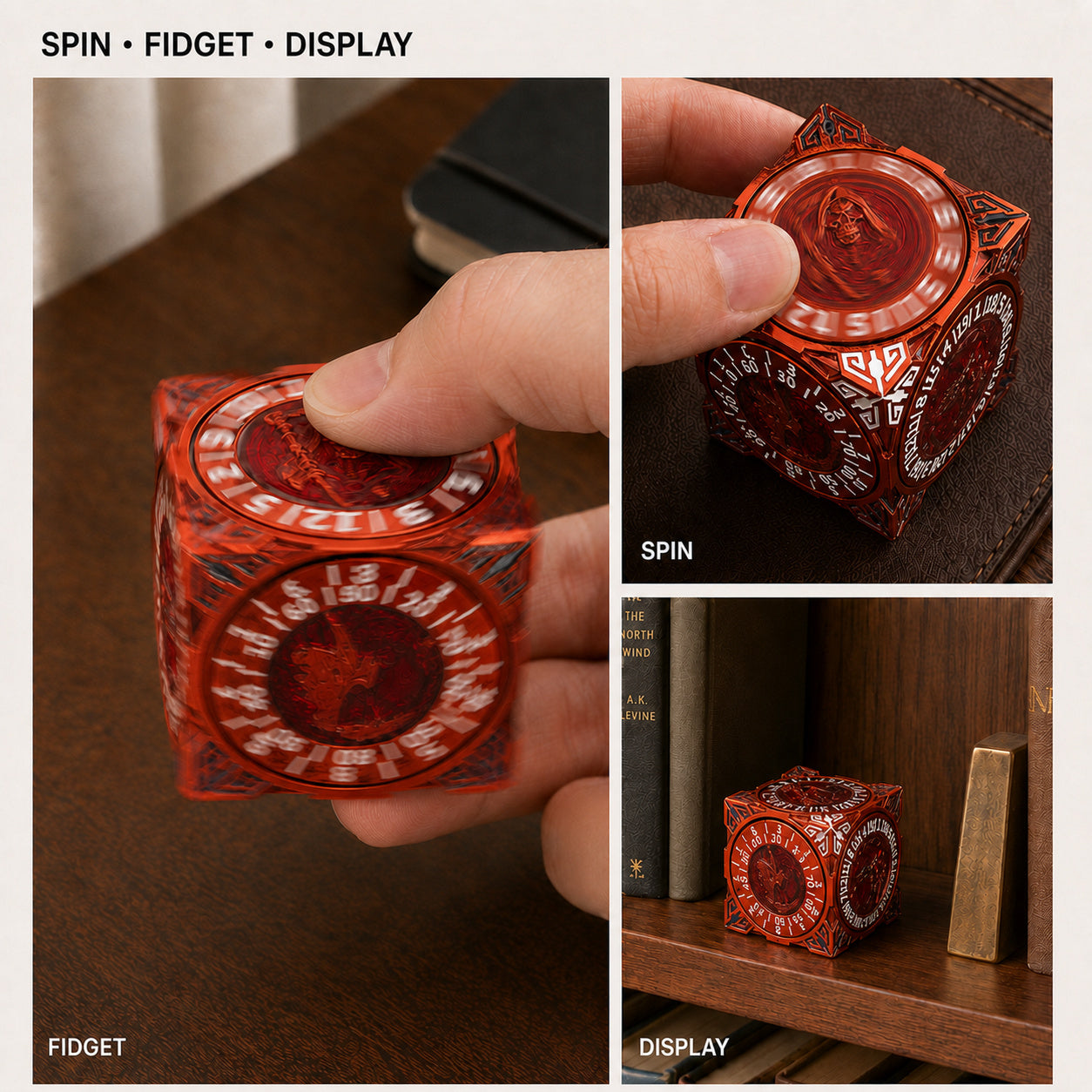 Masters Dice Relic #000 – Class Legacy Spinner | 7 -in-1 Dual-Spinner Metal Dice