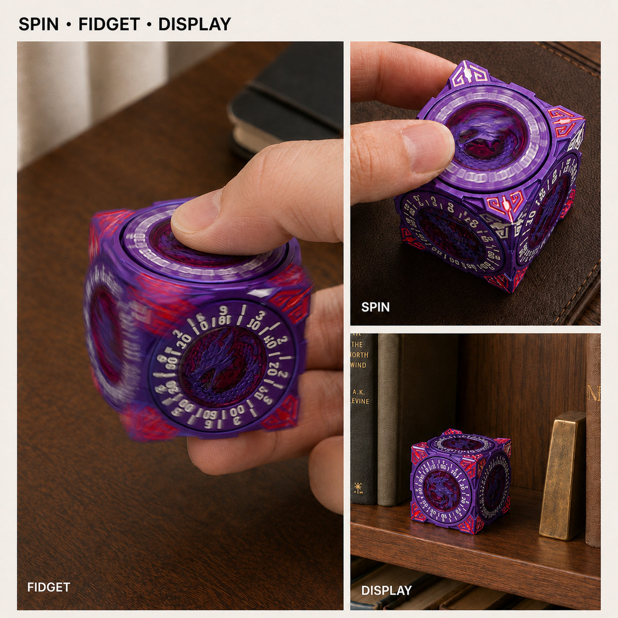 Masters Dice Relic #000 – Class Legacy Spinner | 7 -in-1 Dual-Spinner Metal Dice