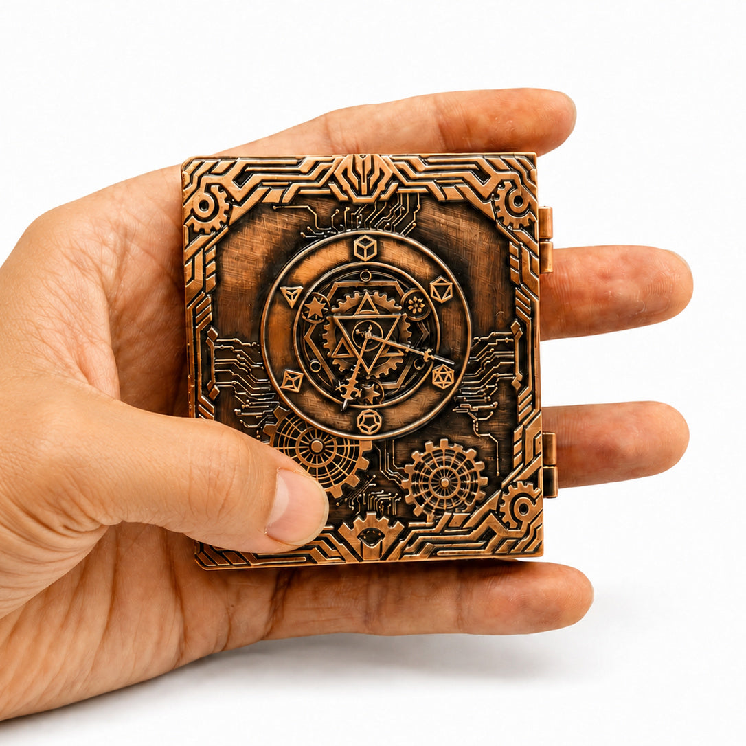 Masters Dice Codex #001 – Spellbook | 7-in-1 Pocket Spinner DND Dice Set