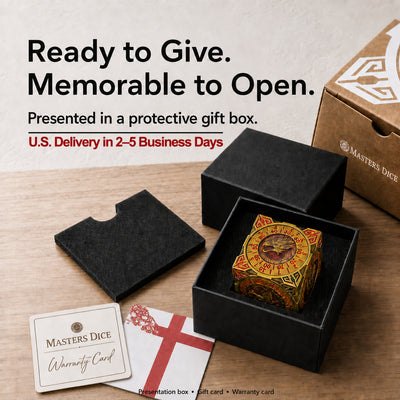 Masters Dice Relic #000 – Class Legacy Spinner | 7-in-1 Dual-Spinner-Metallwürfel