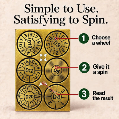 Dragon Tablet Dice Spinner – Pocket Fidget & Collectible Gift