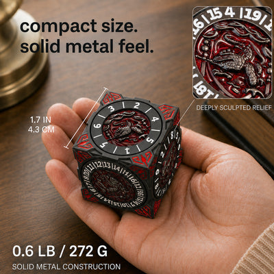 Masters Dice Relic #000 – Class Legacy Spinner | 7-in-1 Dual-Spinner-Metallwürfel