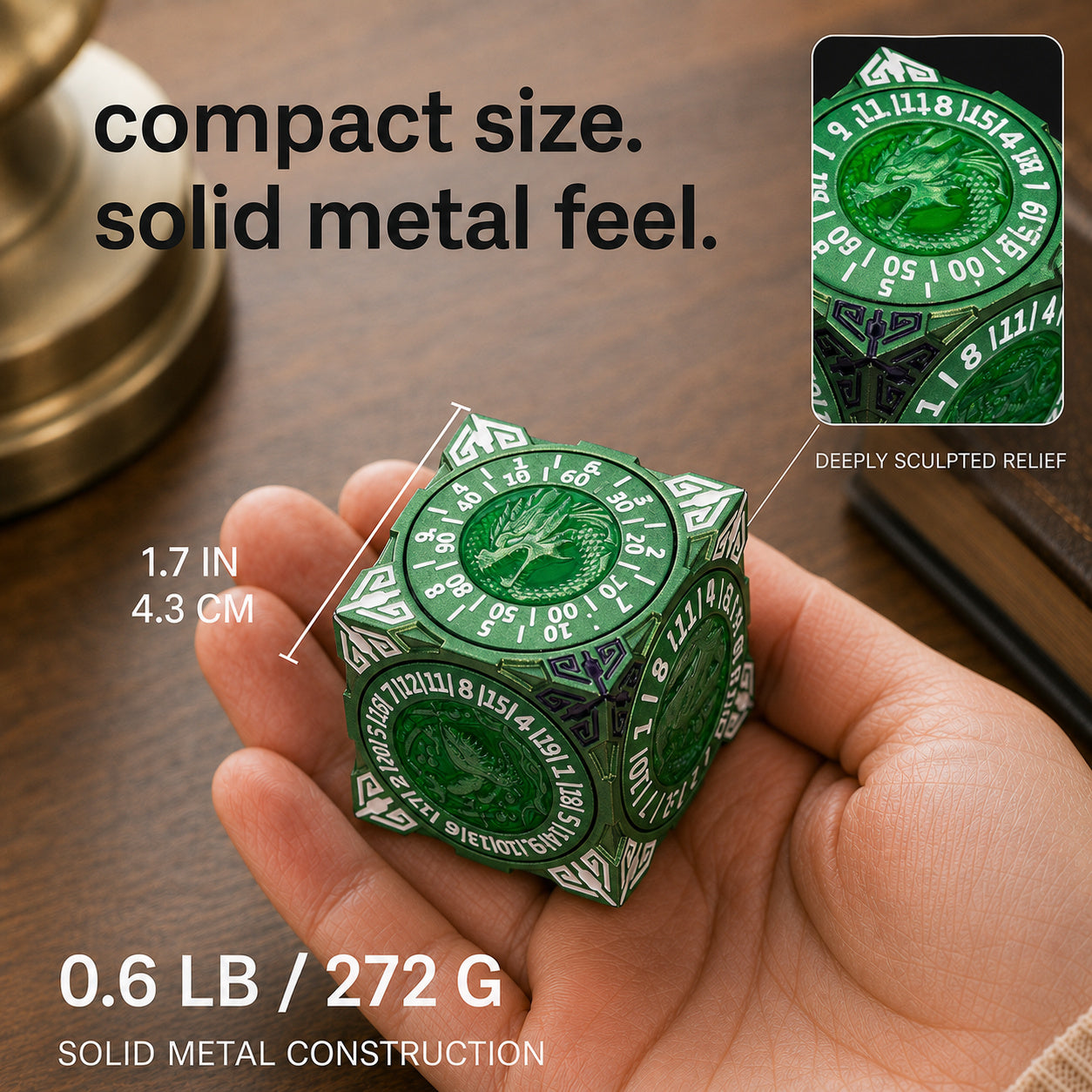 Masters Dice Relic #000 – Class Legacy Spinner | 7 -in-1 Dual-Spinner Metal Dice