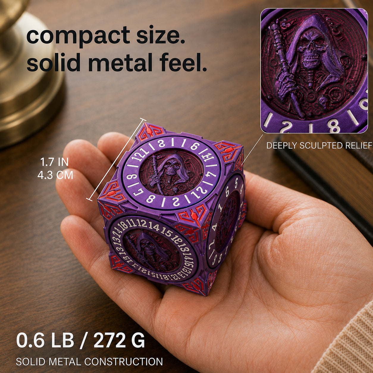 Masters Dice Relic #000 – Class Legacy Spinner | 7 -in-1 Dual-Spinner Metal Dice