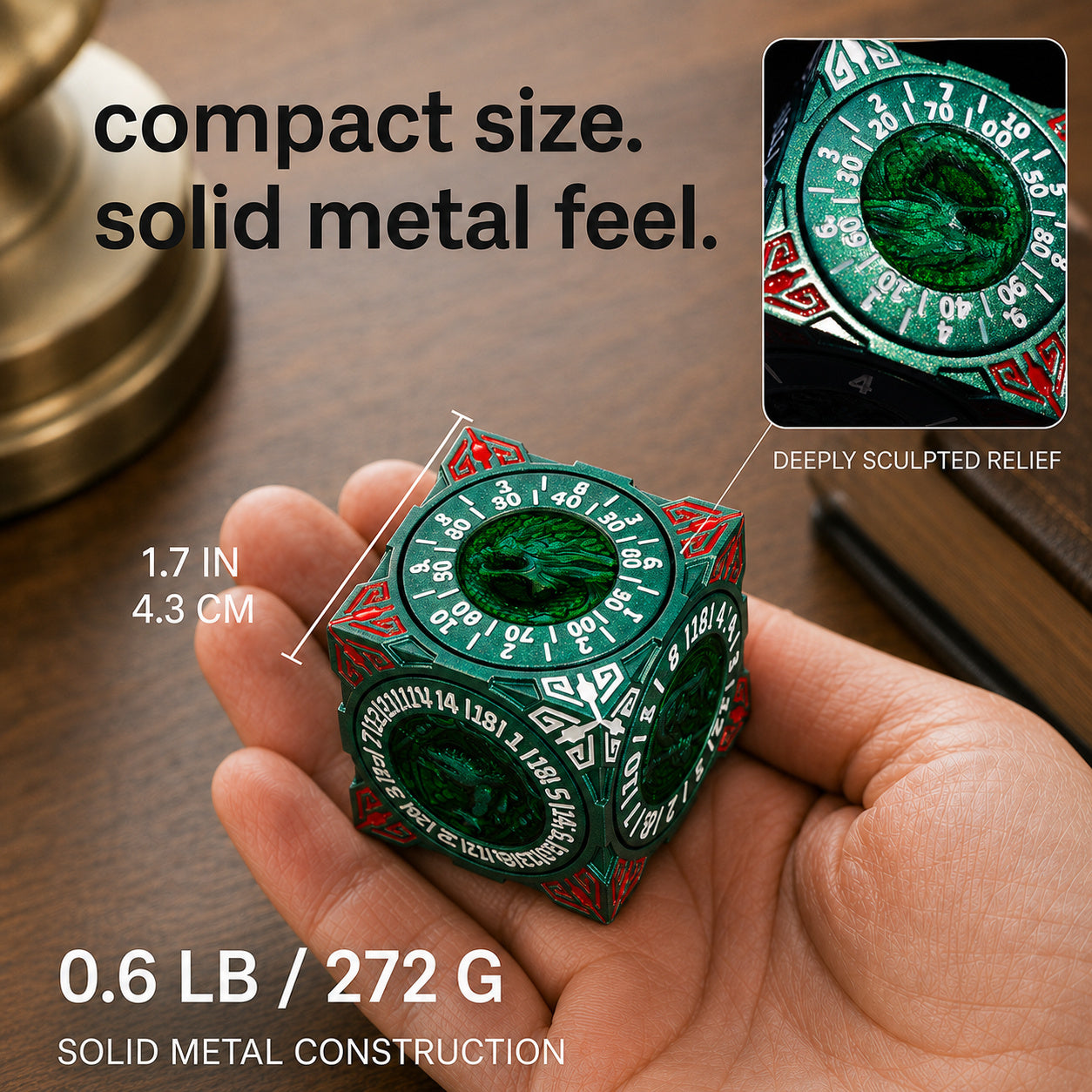 Masters Dice Relic #000 – Class Legacy Spinner | 7 -in-1 Dual-Spinner Metal Dice