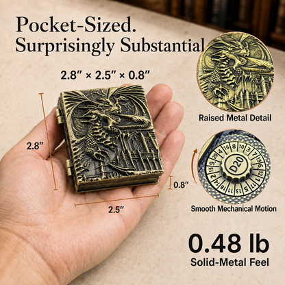 Codex Metal Dice Spinner – Pocket Fidget & Collectible Gift