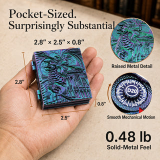 Codex Metal Dice Spinner – Pocket Fidget & Collectible Gift