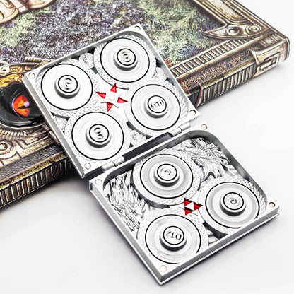 [NEW] Masters Dice Codex #001 – Spellbook | 7-in-1 Pocket Spinner DND Dice Set