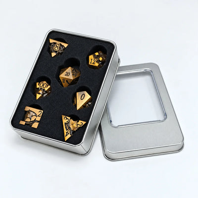 Masters Dice Eldritch Abyss – 7-Piece Sculpted Metal Dice Set | Tentacle Horror TTRPG Dice