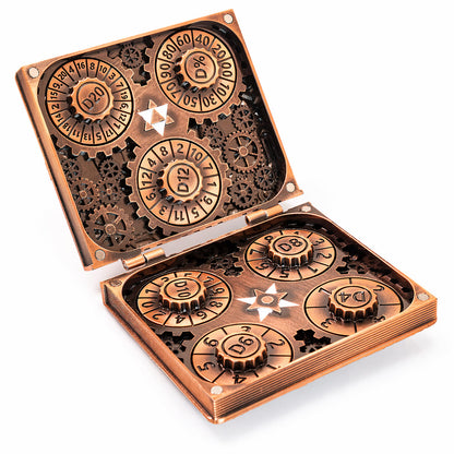 Masters Dice Codex #002 – Grimoire | 7-in-1 Pocket Spinner DND Dice Set