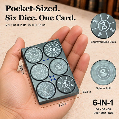 Dragon Tablet Dice Spinner – Pocket Fidget & Collectible Gift