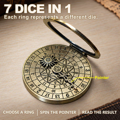 Masters Dice Nexus #001 – Arcane Orbit 7-in-1 Metal Spinner & Magnetic Phone Stand