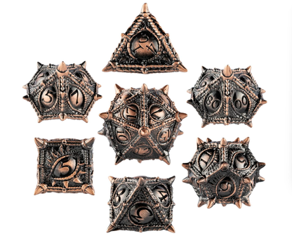 Dragon Eye Draconic Relic Metal Dnd D&d Dice Set - Antique Copper