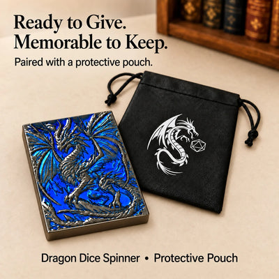 Dragon Tablet Dice Spinner – Pocket Fidget & Collectible Gift