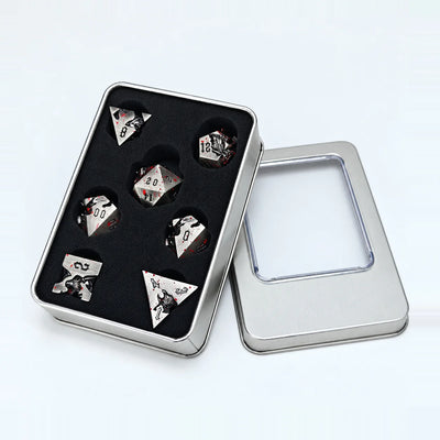 Masters Dice Dragonbound – 7-Piece Sculpted Metal Dice Set | 3D Dragon DND Dice
