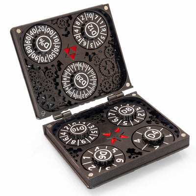 Masters Dice Codex #002 – Grimoire | 7-in-1 Pocket Spinner DND Dice Set