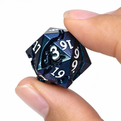 Masters Dice Eldritch Abyss – 7-Piece Sculpted Metal Dice Set | Tentacle Horror TTRPG Dice