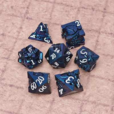 Masters Dice Eldritch Abyss – 7-Piece Sculpted Metal Dice Set | Tentacle Horror TTRPG Dice