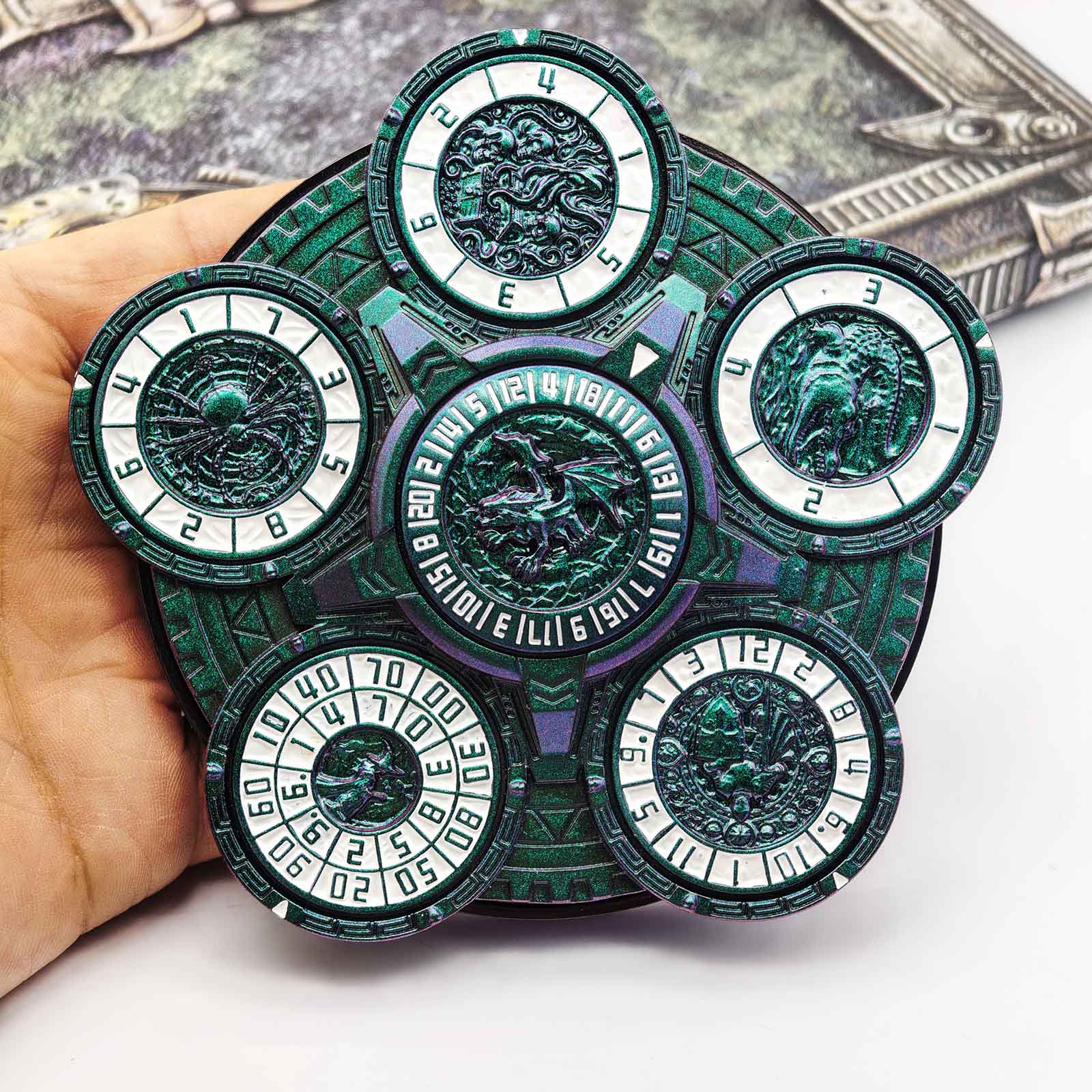 [NEW] Masters Dice Sigil #001 - The Array | 7-in-1 Planetary Spinner DND Dice