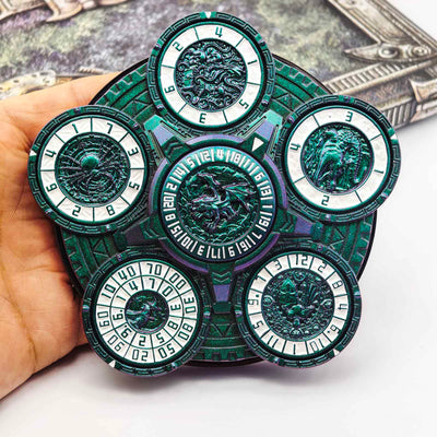 Masters Dice Sigil #001 - The Array | 7-in-1 Planetary Spinner DND Dice