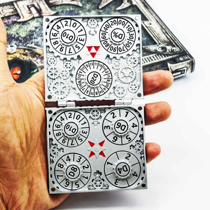 [NEW] Masters Dice Codex #002 – Grimoire | 7-in-1 Pocket Spinner DND Dice Set