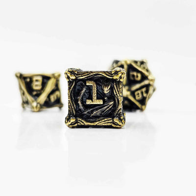 Dragon Crest Ancient Wyrm Metal Dnd D&d Dice Set